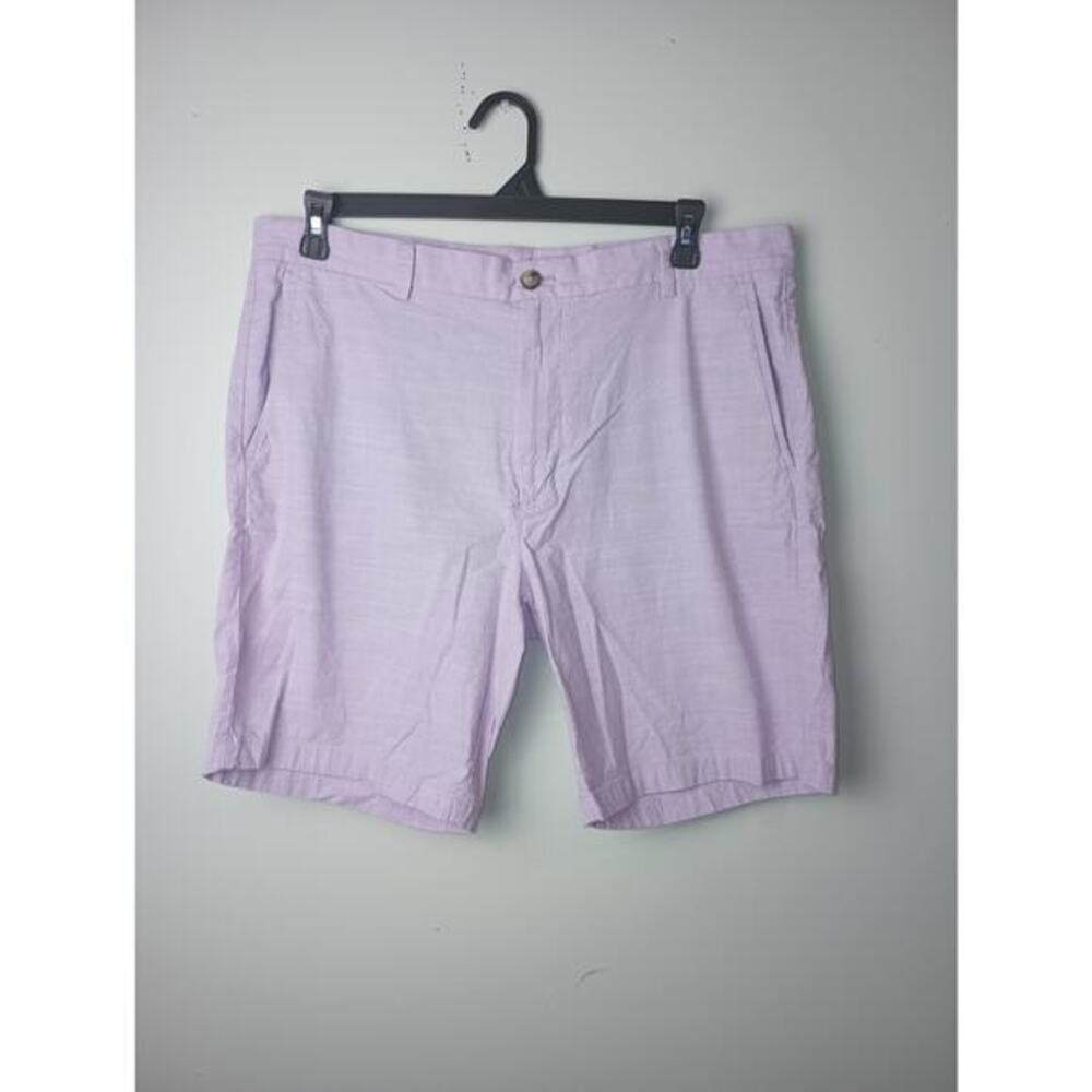 Vineyard Vines 38 Breaker Shorts Light Purple Cotton Button Pockets Vacation